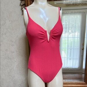 Sanctuary Swimwear in Vibrant Pink. Size M. Criss cross back.